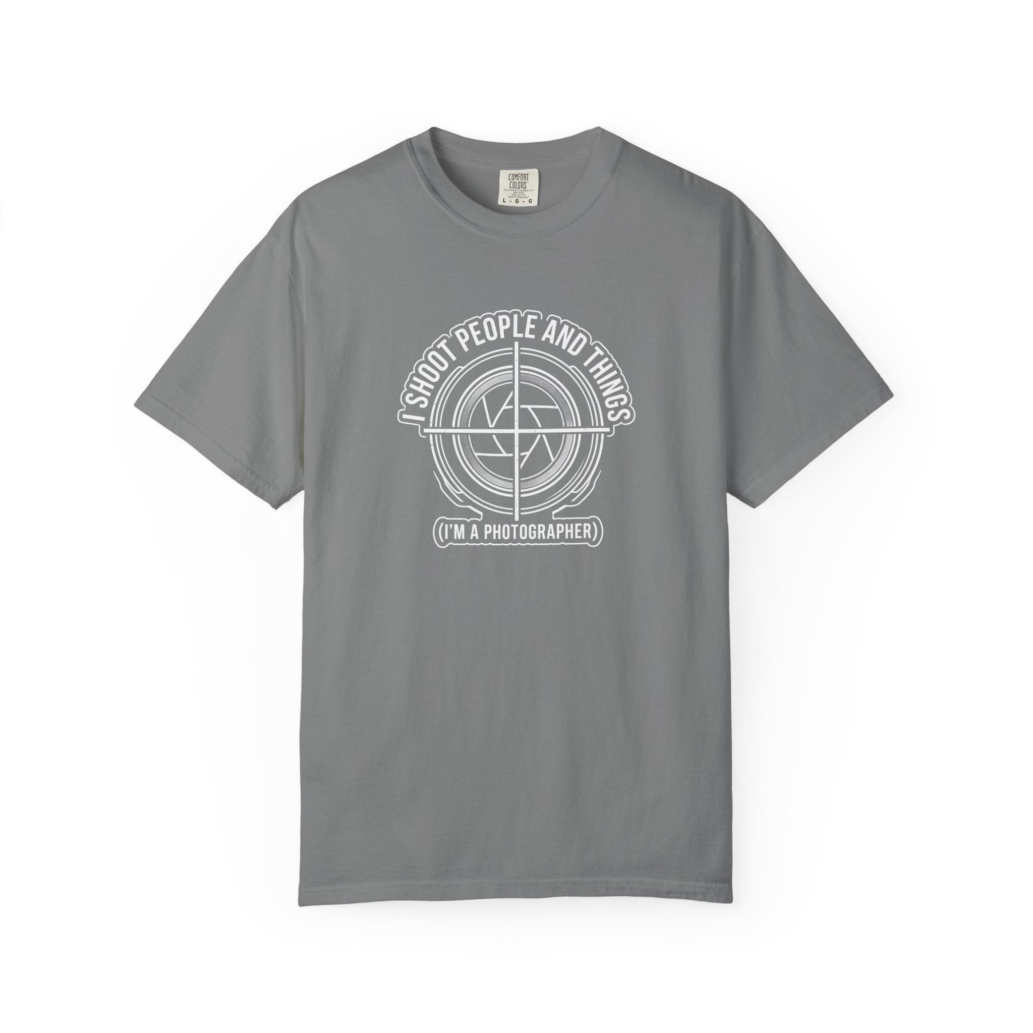 Photographer T-Shirt — “I Shoot People and Things (I’m a Photographer)” Graphic Tee