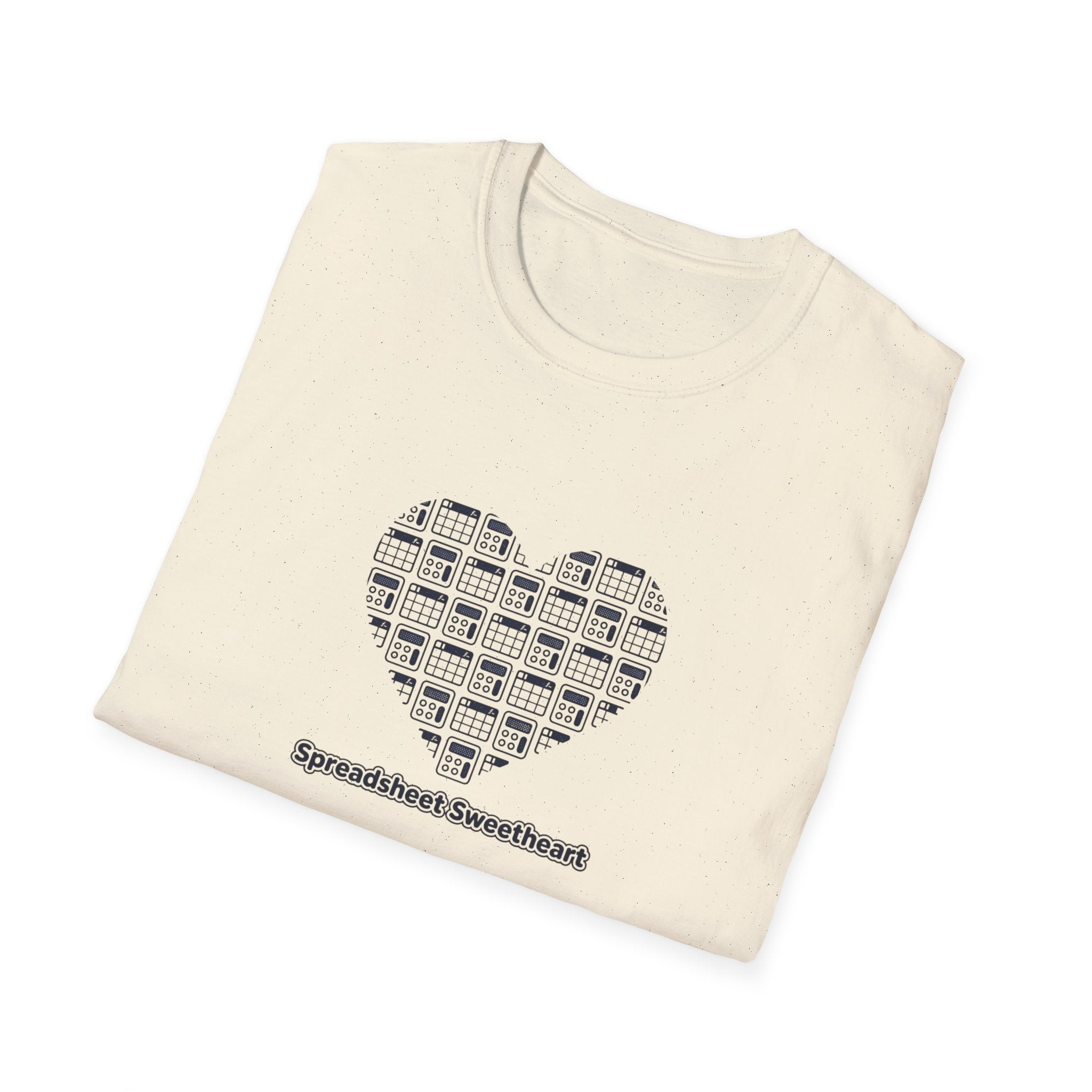 T-Shirt — "Spreadsheet Sweetheart" Heart Design (Accounting/Office Humor)
