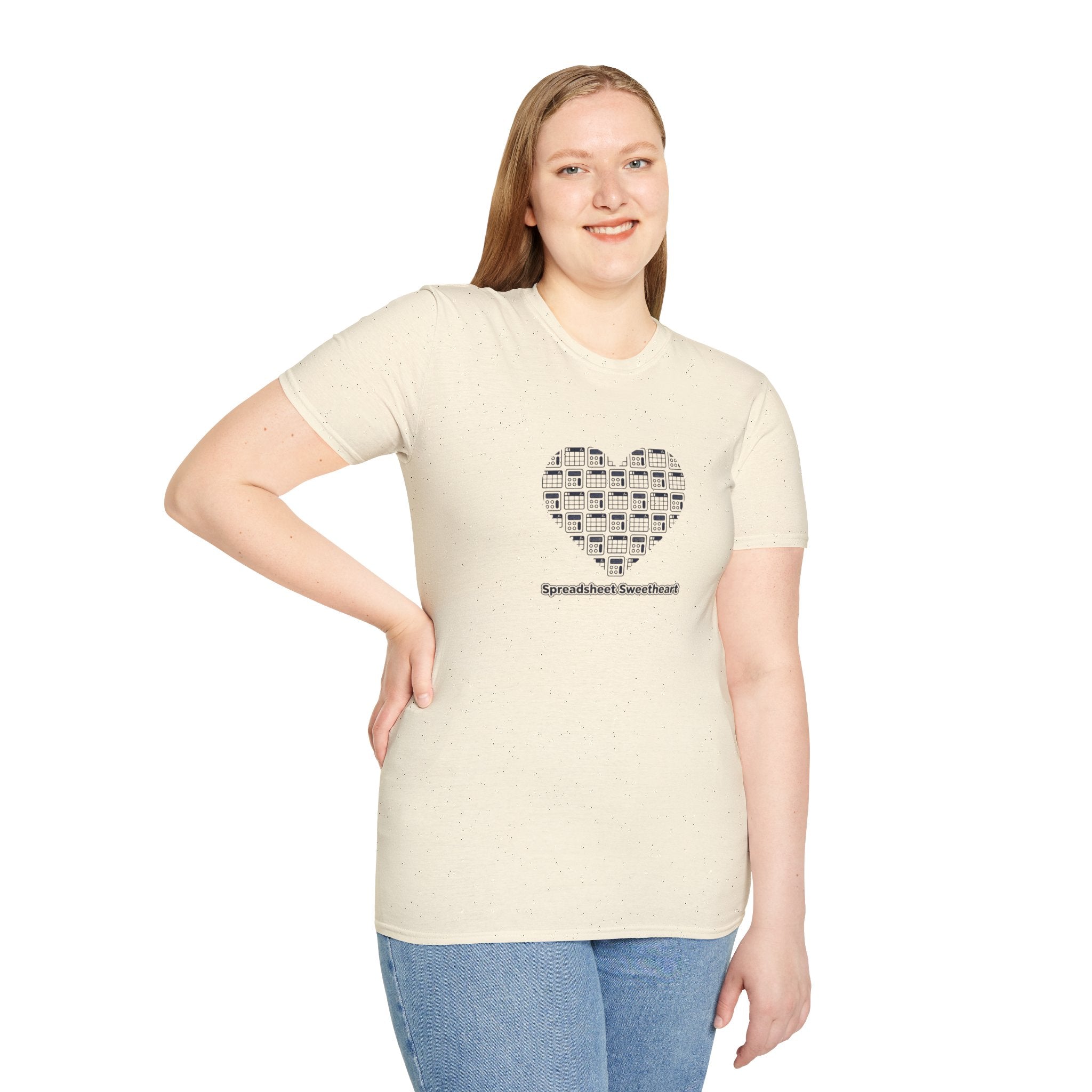 T-Shirt — "Spreadsheet Sweetheart" Heart Design (Accounting/Office Humor)
