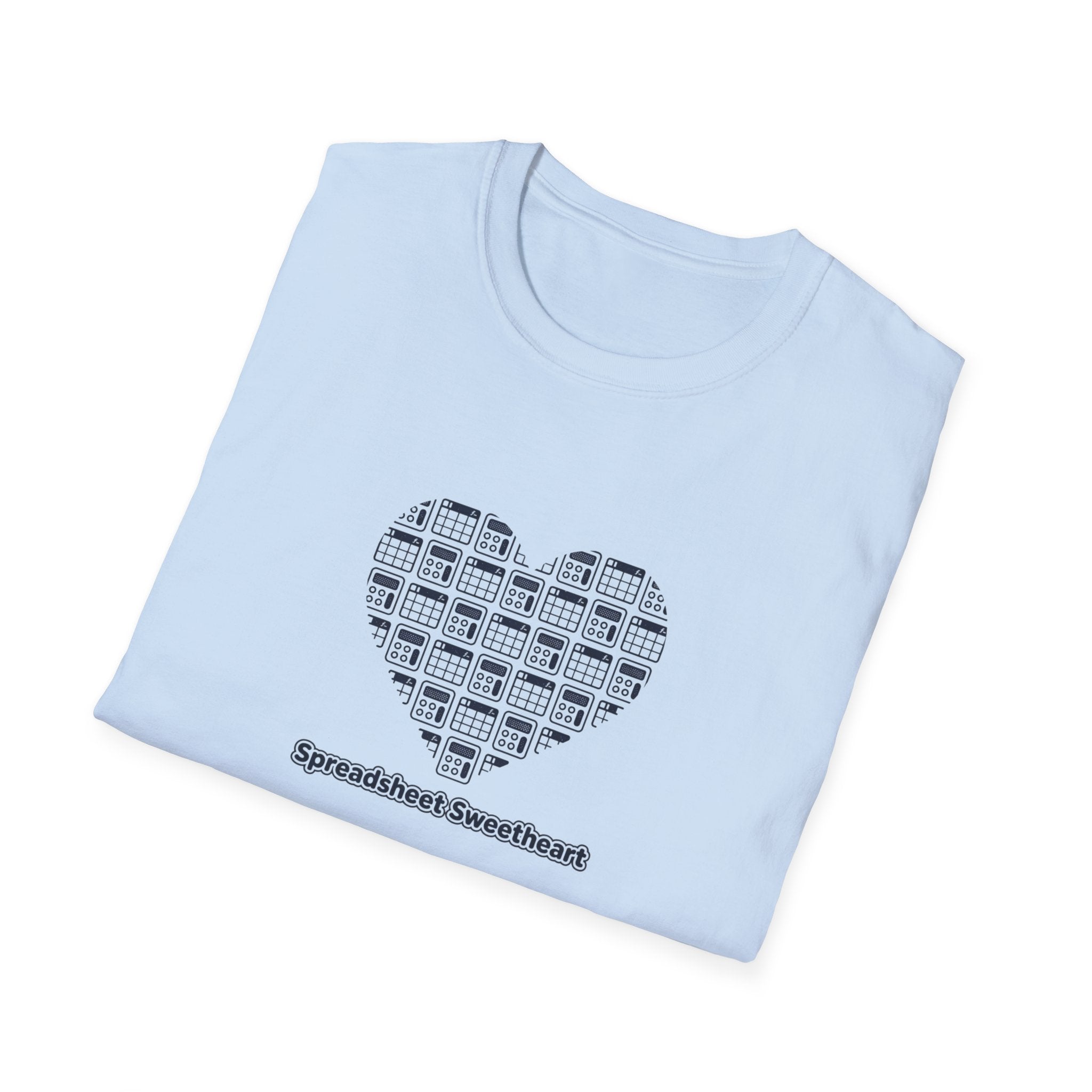 T-Shirt — "Spreadsheet Sweetheart" Heart Design (Accounting/Office Humor)