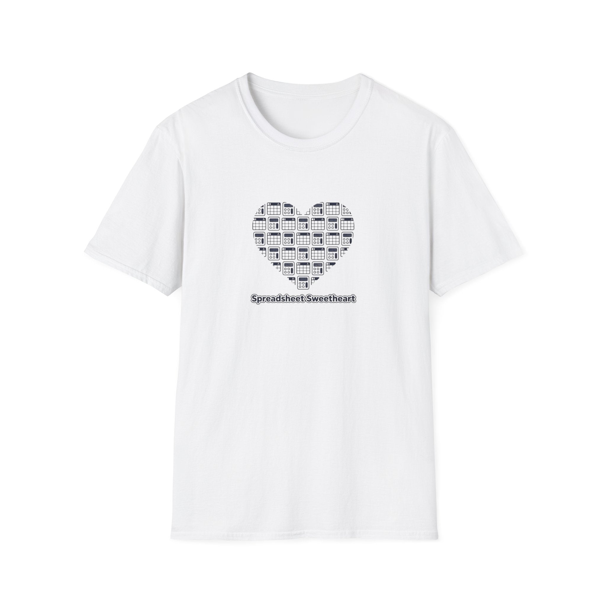 T-Shirt — "Spreadsheet Sweetheart" Heart Design (Accounting/Office Humor)