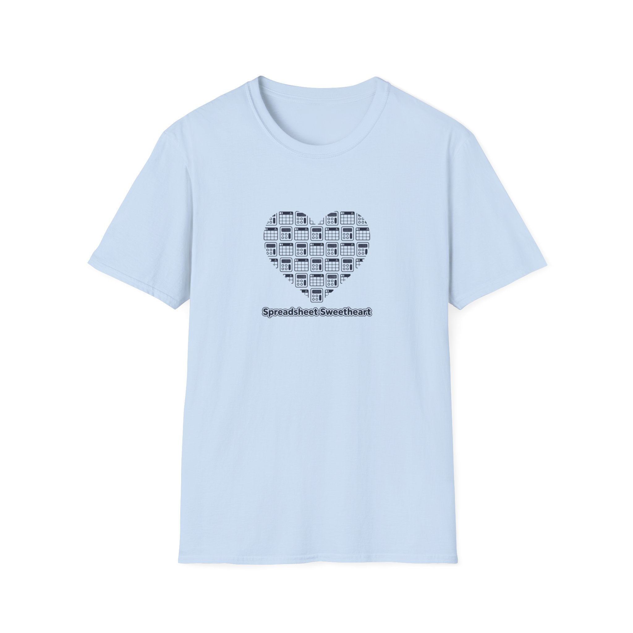 T-Shirt — "Spreadsheet Sweetheart" Heart Design (Accounting/Office Humor)