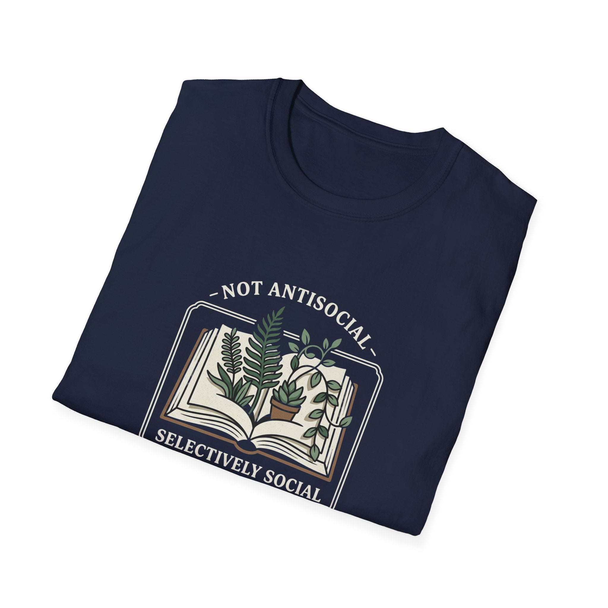 Botanical Open Book T-Shirt — Plant Lover Floral Illustration Tee