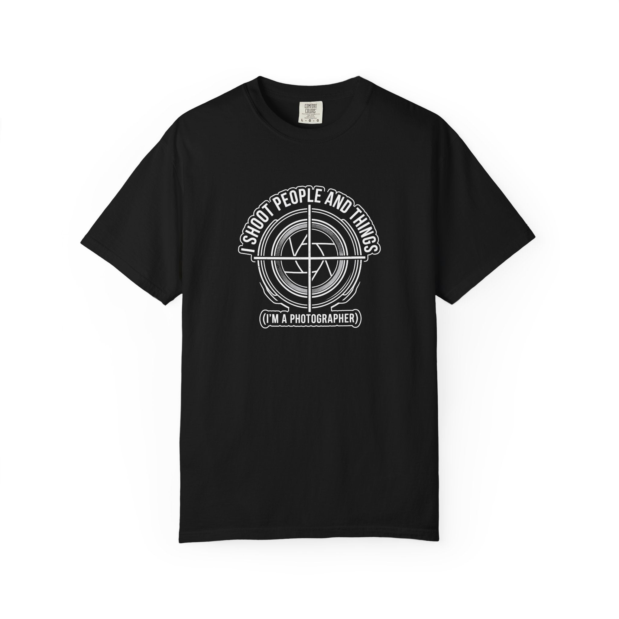 Photographer T-Shirt — “I Shoot People and Things (I’m a Photographer)” Graphic Tee