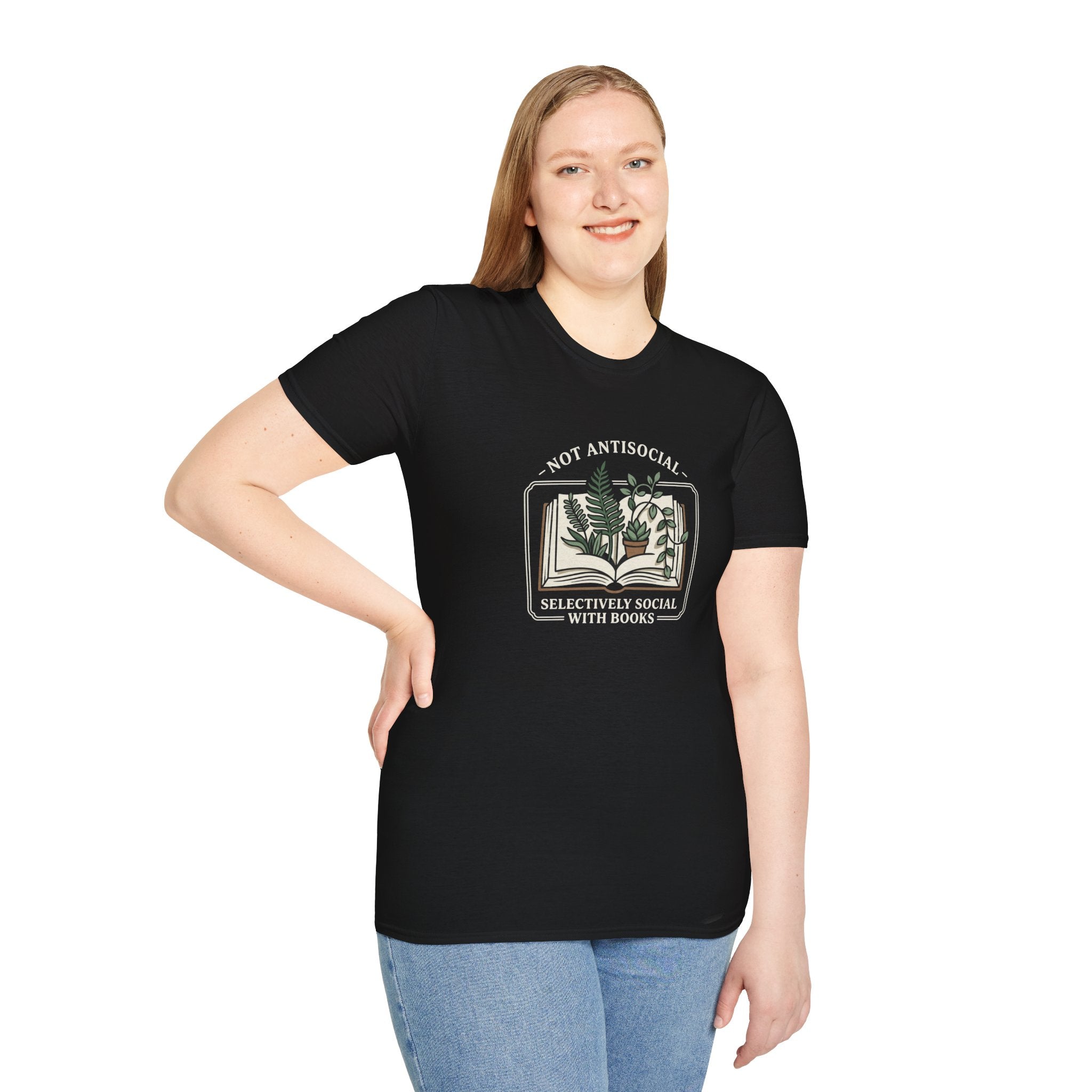 Botanical Open Book T-Shirt — Plant Lover Floral Illustration Tee