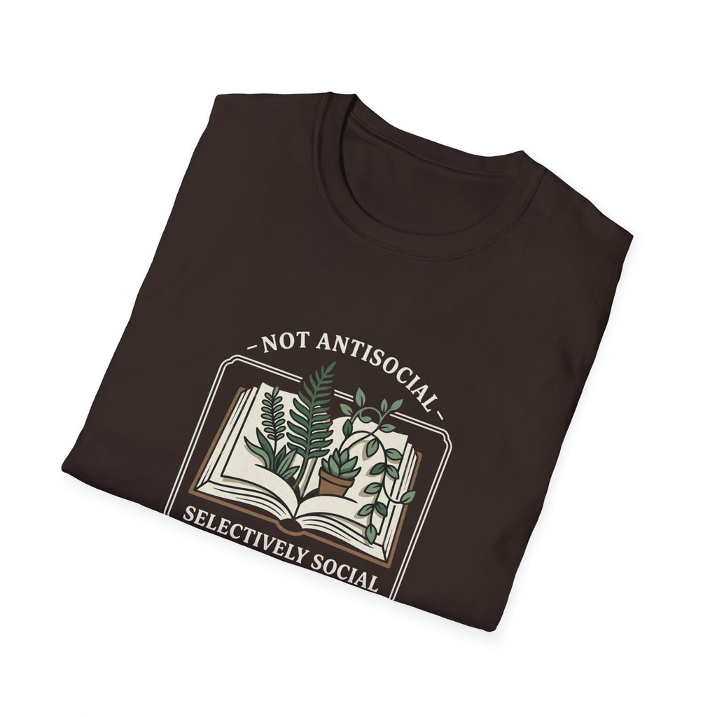 Botanical Open Book T-Shirt — Plant Lover Floral Illustration Tee