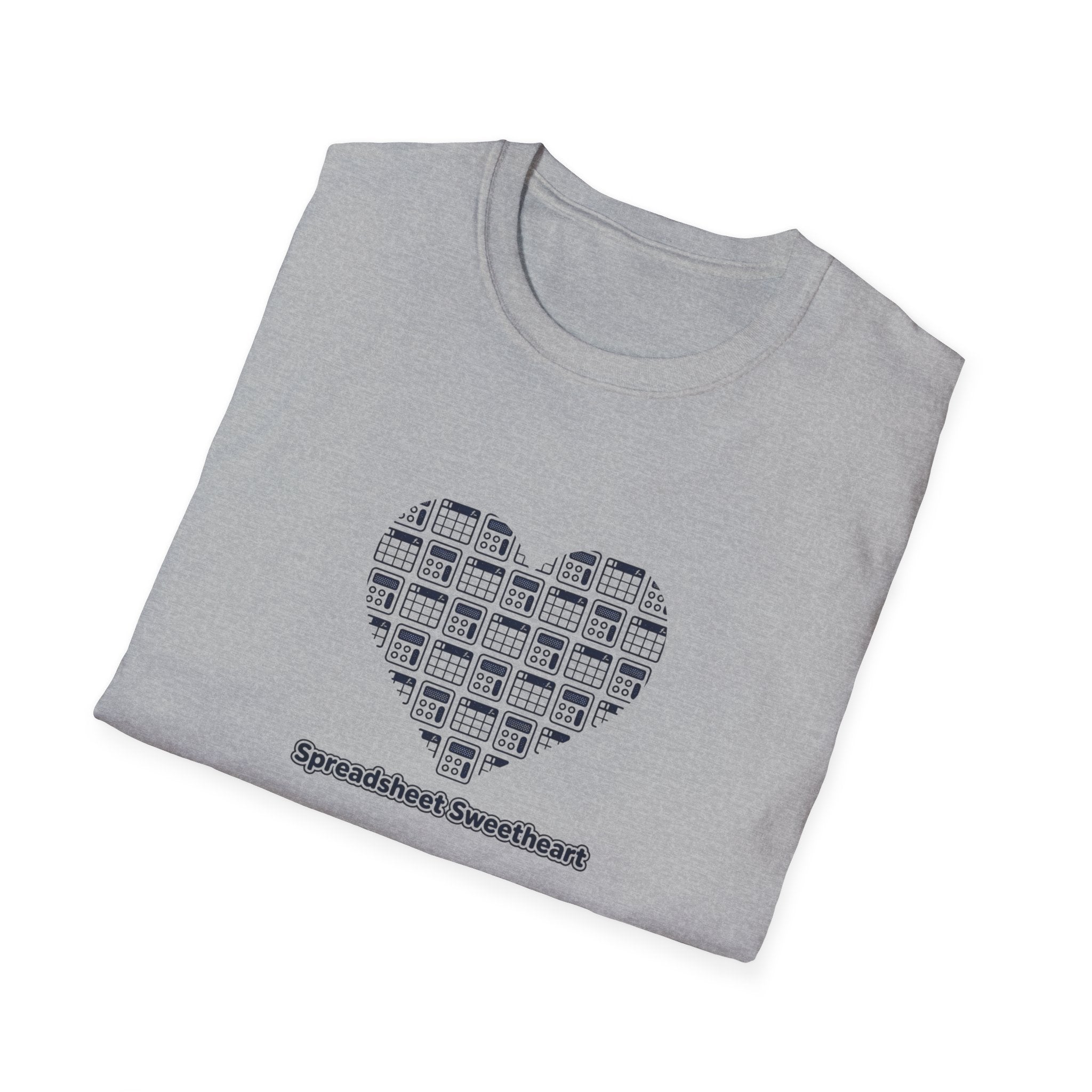 T-Shirt — "Spreadsheet Sweetheart" Heart Design (Accounting/Office Humor)