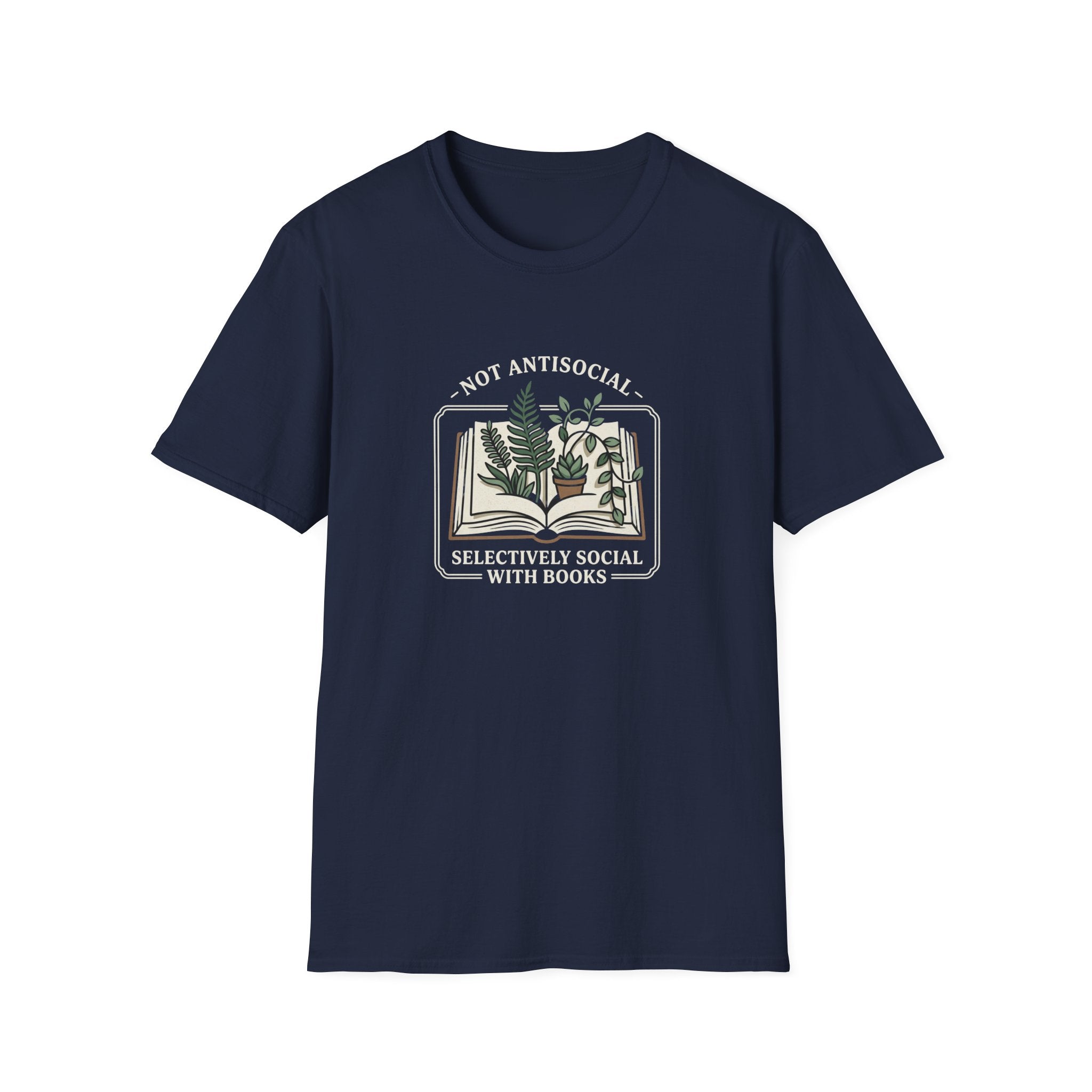 Botanical Open Book T-Shirt — Plant Lover Floral Illustration Tee
