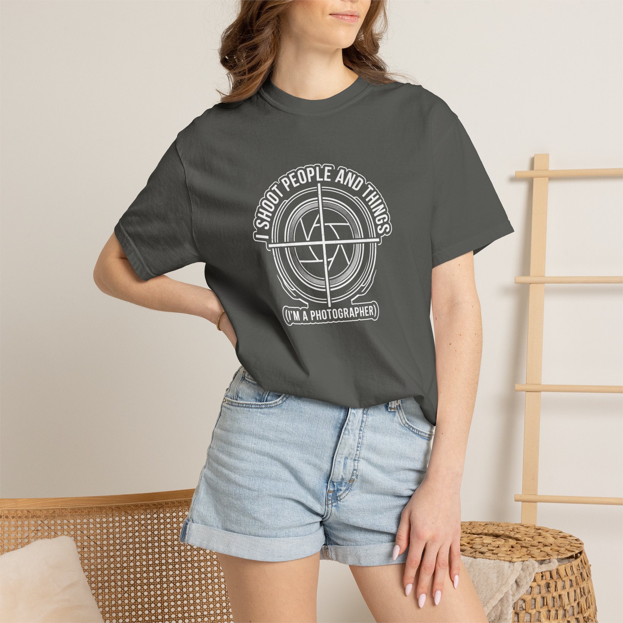 Photographer T-Shirt — “I Shoot People and Things (I’m a Photographer)” Graphic Tee