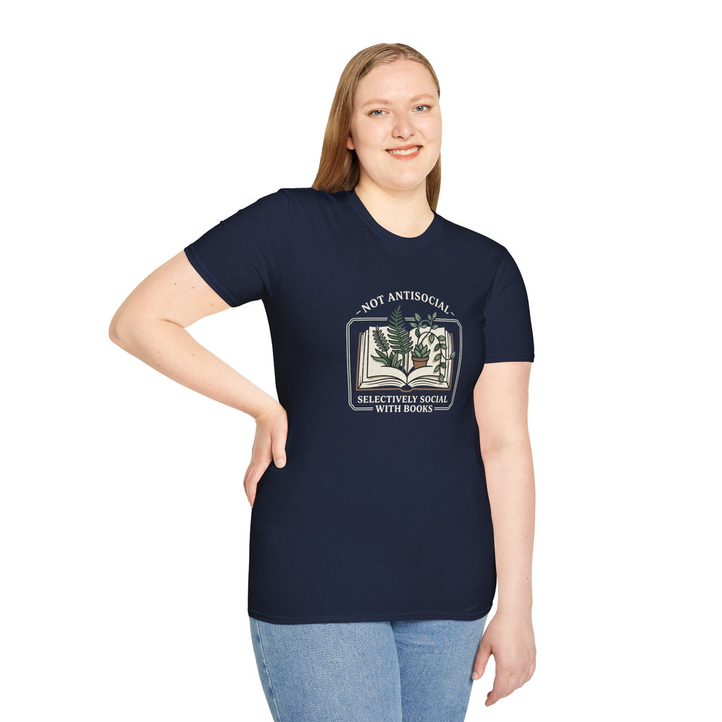 Botanical Open Book T-Shirt — Plant Lover Floral Illustration Tee