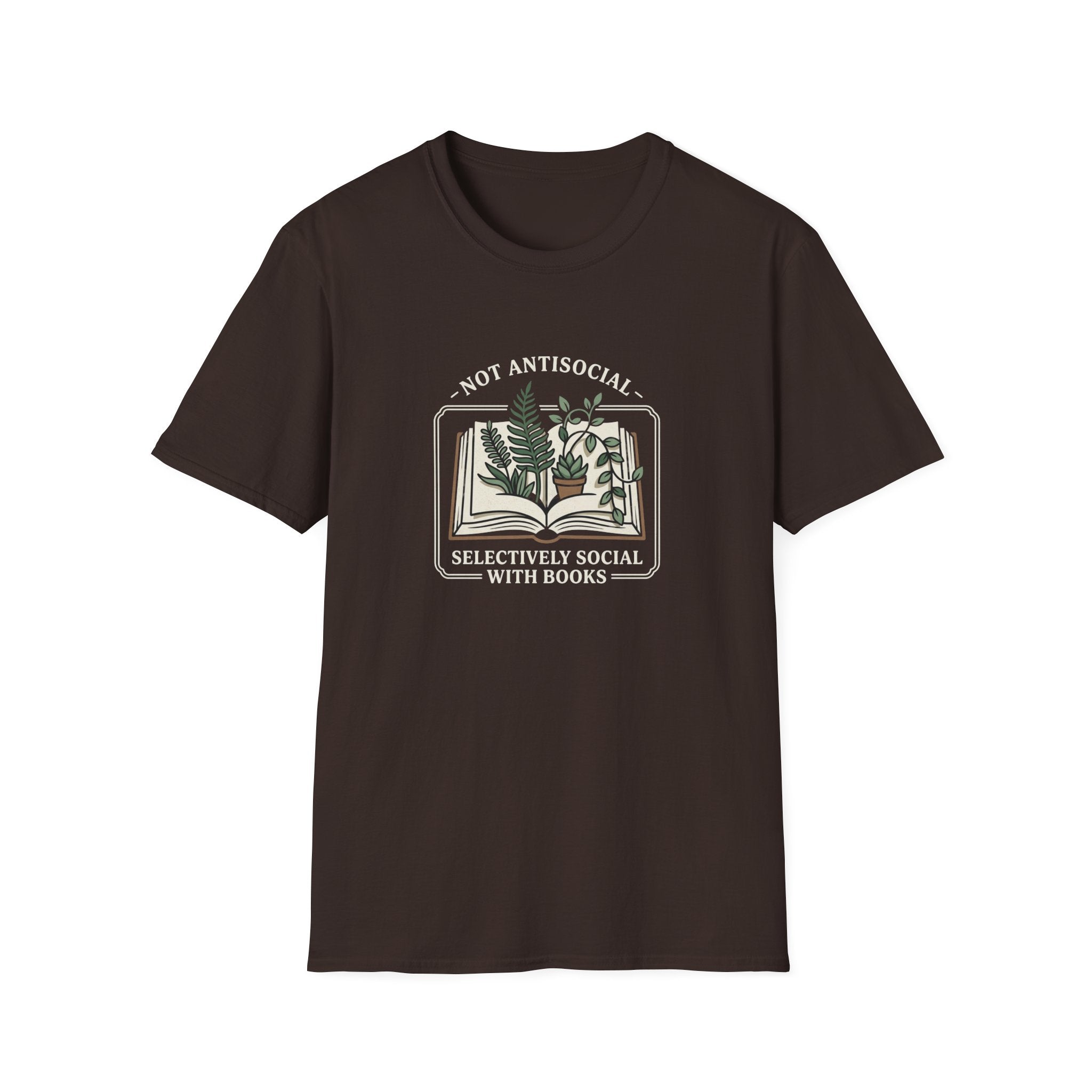 Botanical Open Book T-Shirt — Plant Lover Floral Illustration Tee
