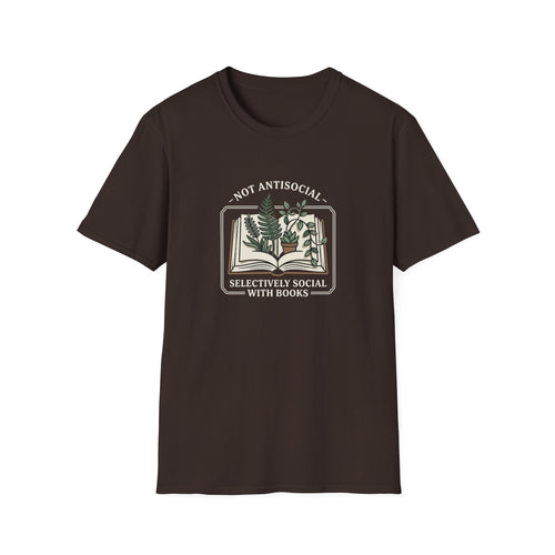 Botanical Open Book T-Shirt — Plant Lover Floral Illustration Tee