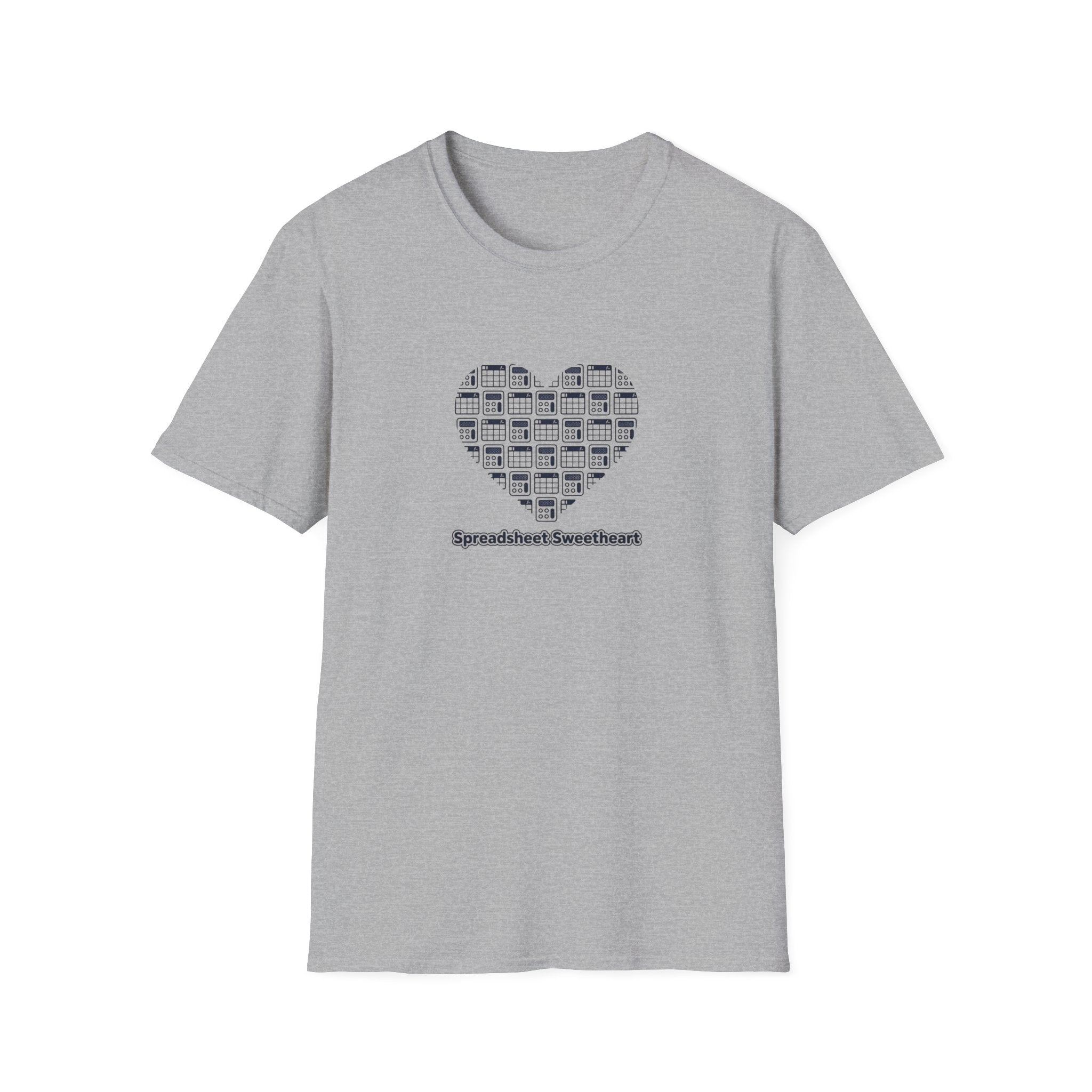 T-Shirt — "Spreadsheet Sweetheart" Heart Design (Accounting/Office Humor)