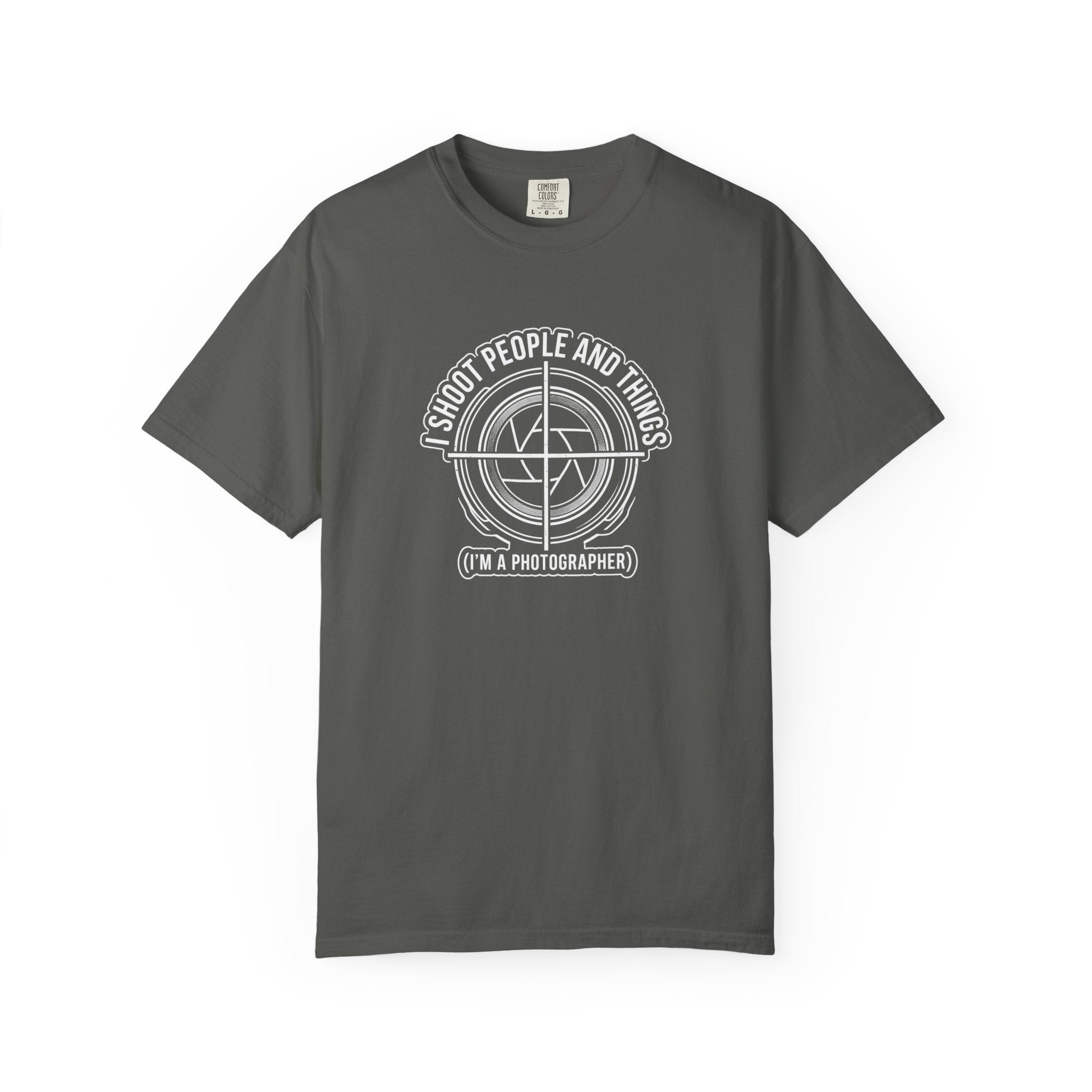 Photographer T-Shirt — “I Shoot People and Things (I’m a Photographer)” Graphic Tee